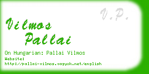 vilmos pallai business card